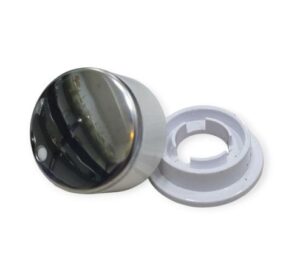 BOUTON CUIS BAKELITE CHROME ROND